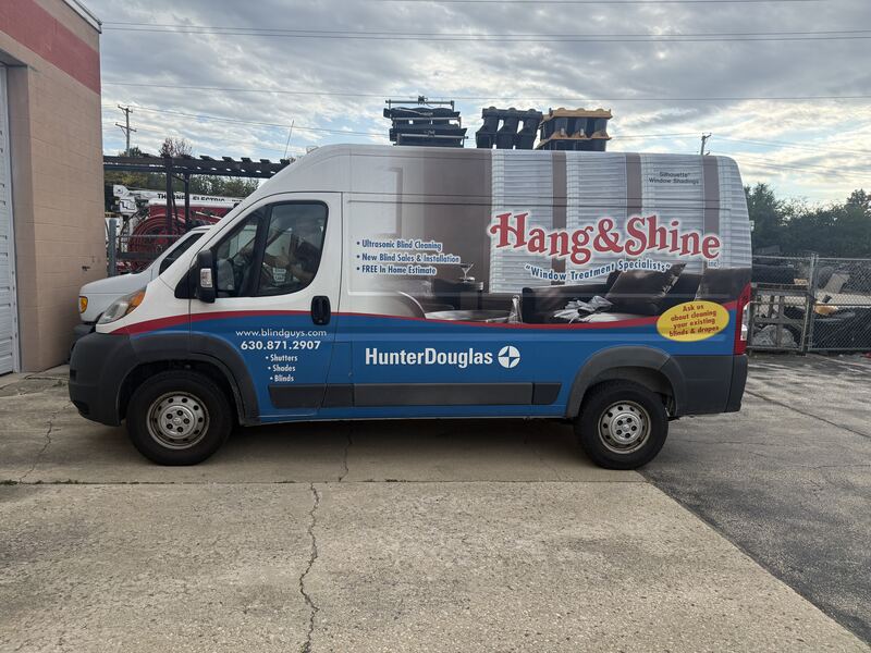 The Hang and Shine van, side view